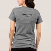 Lustig Benutzerdefiniert Ich Wachte Auf Katze Intr Tri-Blend Shirt (Rückseite)
