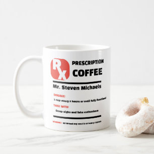 LUSTIG! ☕ Benutzerdefinierter Witz-Rezept-Kaffeebe Kaffeetasse