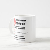 LUSTIG! ☕ Benutzerdefinierter Witz-Rezept-Kaffeebe Kaffeetasse (Vorderseite Links)