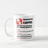 LUSTIG! ☕ Benutzerdefinierter Witz-Rezept-Kaffeebe Kaffeetasse (Links)