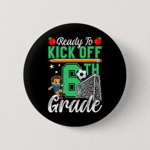 Lustig bereit für den Kick Off 6. Klasse Fußball z Button