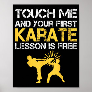 Lustig Berühre Mich Und Deine Erste Karate-Lektion Poster