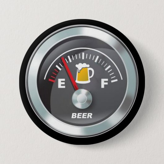 Lustig - Bier-Meter Fill'er hohes Messgerät Button (Vorderseite)