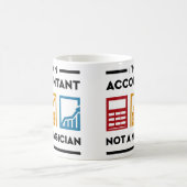 Lustig bin ich ein Buchhalter nicht ein Magier Kaffeetasse (Mittel)