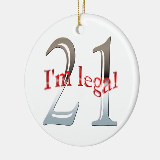 Lustig bin ich legale 21. keramikornament (Links)