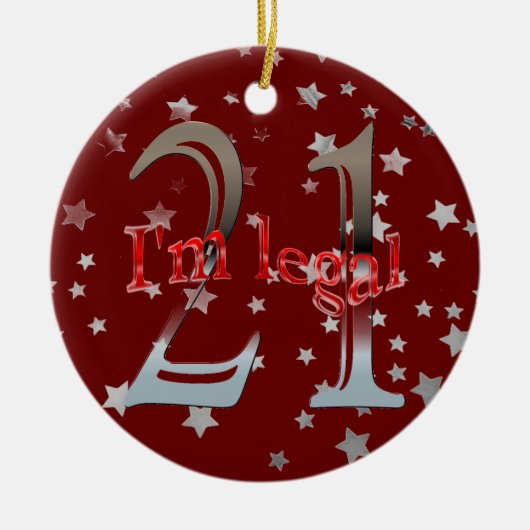 Lustig bin ich legales 21. keramikornament (Vorne)