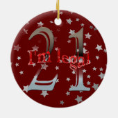 Lustig bin ich legales 21. keramikornament (Hinten)