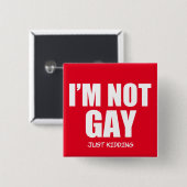 Lustig bin ich nicht homosexueller Knopf Button (Vorne & Hinten)