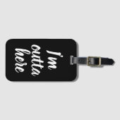 Lustig bin ich outta hier Gepäckanhänger (Vorderseite (Horizontal))