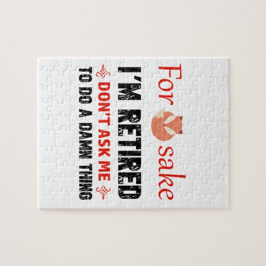 Lustig bin ich pensionierte Entwürfe Puzzle (Horizontal)