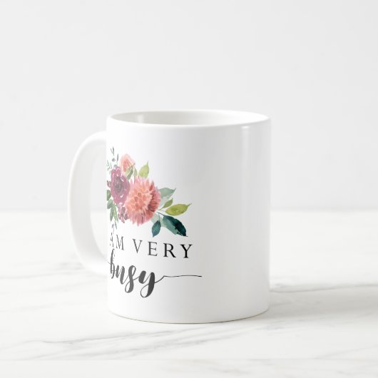 Lustig bin ich sehr beschäftigte Tasse (Vorderseite Links)