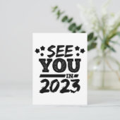 lustig Bis 2023 Postkarte (Stehend Vorderseite)