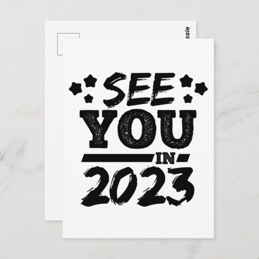 lustig Bis 2023 Postkarte (Vorne/Hinten)