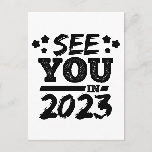 lustig Bis 2023 Postkarte (Vorderseite)