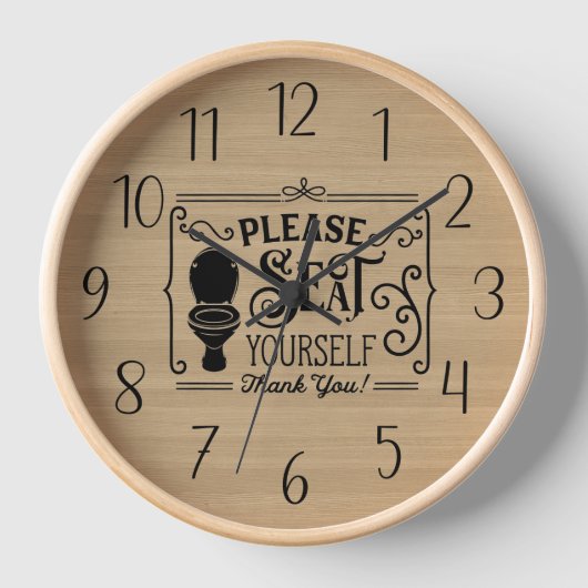 lustig, bitte setzen Sie Ihr Bad ein Uhr (Vorderseite)