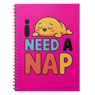 Lustig Brauche Ein Nickerchen Cute Schläfrige Cart Notizblock