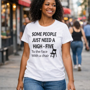 Lustig Brauche Einen High-Five Ins Gesicht Mit Ein Tri-Blend Shirt
