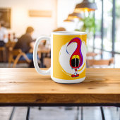 Lustig, bunt, eigenartig, Cartoon-Charakter Kaffeetasse