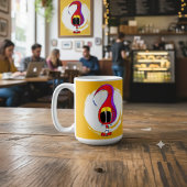 Lustig, bunt, eigenartig, Cartoon-Charakter Kaffeetasse