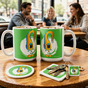 Lustig, Bunt, Eigenartig, Cartoon-Charakter Kaffeetasse