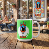Lustig, Bunt, Eigenartig, Cartoonfigur Kaffeetasse
