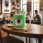 Lustig, Bunt, Eigenartig, Cartoonfigur Kaffeetasse