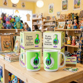 Lustig, Bunt, Eigenartig, Cartoonfigur Kaffeetasse