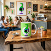 Lustig, Bunt, Eigenartig, Cartoonfigur Kaffeetasse