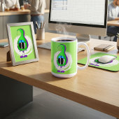 Lustig, Bunt, Eigenartig, Cartoonfigur Kaffeetasse