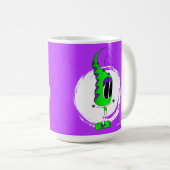 Lustig, Bunt, Eigenwillig, Cartoonfigur Kaffeetasse (VorderseiteRechts)