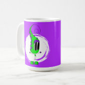 Lustig, Bunt, Eigenwillig, Cartoonfigur Kaffeetasse (Vorderseite Links)