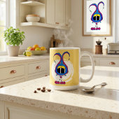 Lustig, Bunt, Eigenwillig, Cartoonfigur Kaffeetasse