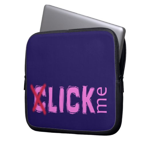 Lustig (C) lecken Sie mich Eisbrecher-Rosa mit Laptopschutzhülle (Vorderseite Links)