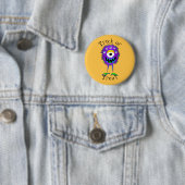 Lustig, Cartoon-Monster, Halloween "Süßes oder Sau Button (Beispiel)