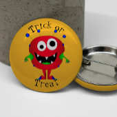 Lustig, Cartoon-Monster, Halloween "Süßes oder Sau Button