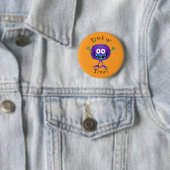 Lustig, Cartoon-Monster, Halloween "Süßes oder Sau Button (Beispiel)
