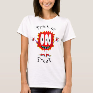 Lustig, Cartoon-Monster, Halloween "Süßes oder Sau T-Shirt