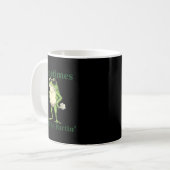 Lustig Cooler Frosch Grafik Manchmal bin ich einfa Kaffeetasse (Vorderseite Links)