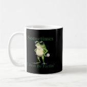 Lustig Cooler Frosch Grafik Manchmal bin ich einfa Kaffeetasse (Links)