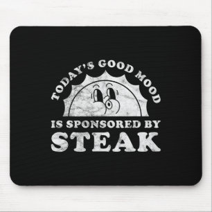 Lustig Cute Retro Vintage Steak oder Fleisch Bbq B Mousepad