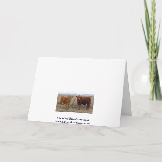 Lustig danke - rote Kuh-TierSpaß - Ranch (Rückseite)