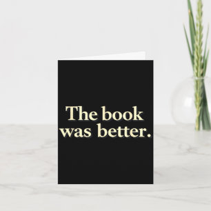 Lustig, das Buch war besser für Bücherwürmer Gesch Karte