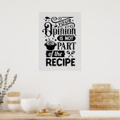 lustig, dass du meinst, nicht Teil des Rezeptes zu Poster (Küche)