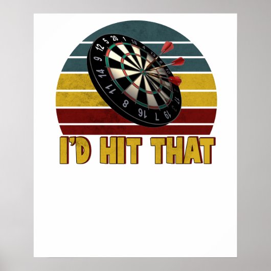 Lustig, dass ich diese Dartscheibe treffen würde D Poster (Vorne)
