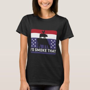 Lustig, dass ich dieses Barbecue rauchen würde Ret T-Shirt