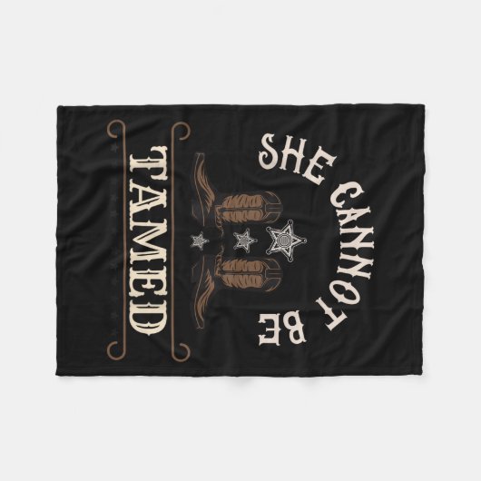 lustig, dass sie nicht gezähmt werden kann fleecedecke (Vorderseite (Horizontal))