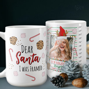 Lustig Dear Santa (Ich wurde reingelegt) Mugshot W Kaffeetasse