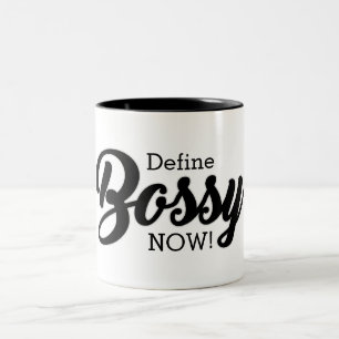 Lustig: Definiere bossy jetzt! Zweifarbige Tasse