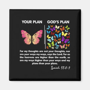 Lustig Dein Plan Und Gottes Plan Schmetterlinge Je Magnet