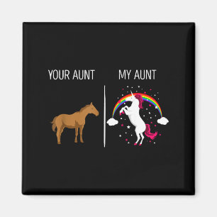Lustig Deine Tante Meine Tante Pferd Einhorn Neue Magnet